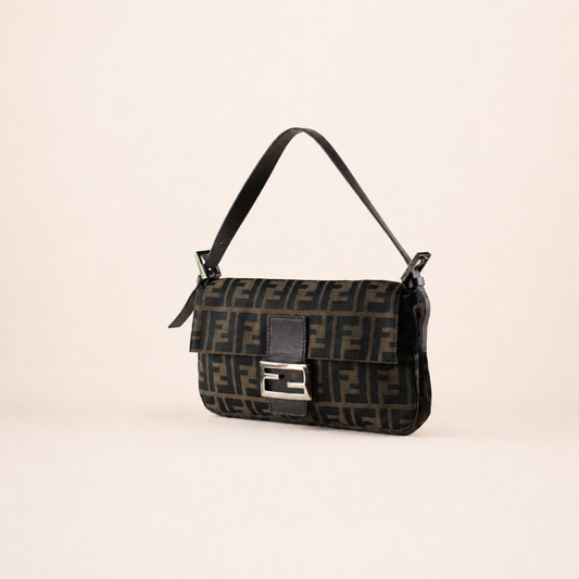 Vintage Fendi Baguette Monogram Zucca Bag Brown