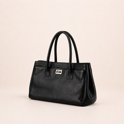 Vintage Chanel Executive 2.55 Tote Bag Black Caviar Leather
