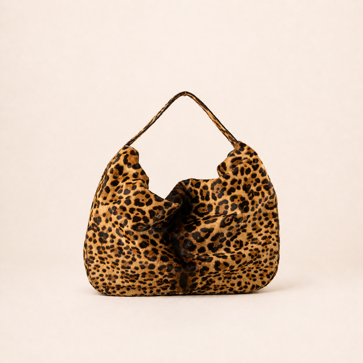 Vintage Alaïa leopard print shoulder bag made of pony hair