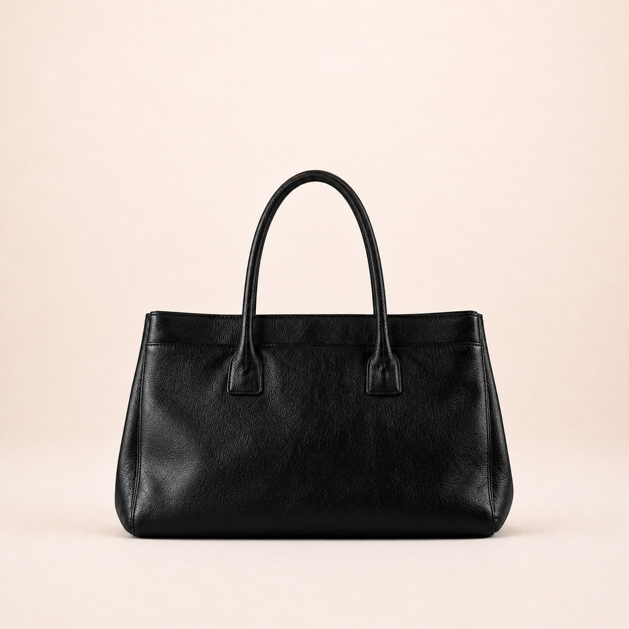 Vintage Chanel Executive 2.55 Tote Bag Black Caviar Leather