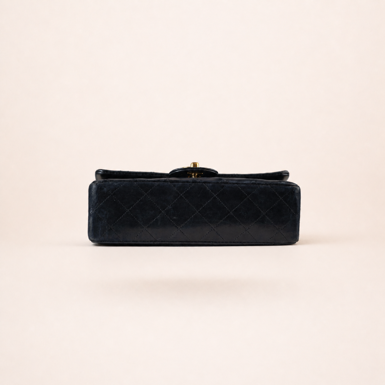 Vintage Chanel Classic Flap Bag black lambskin 24k gold hardware