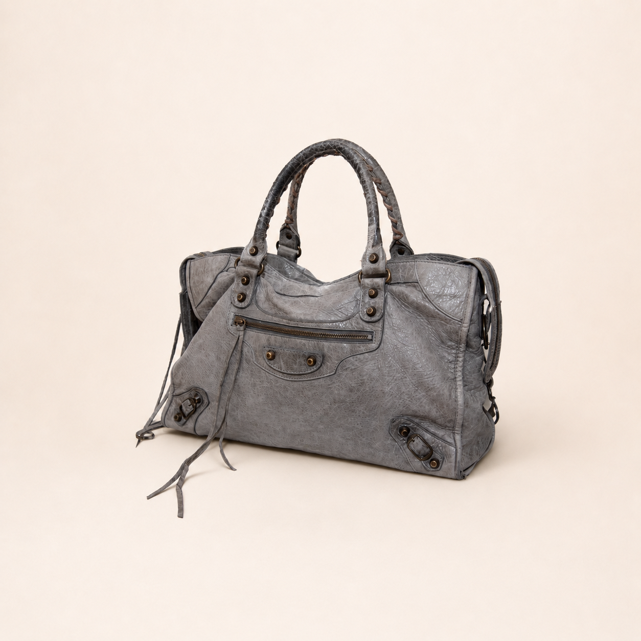 Balenciaga City Bag Grey Leather