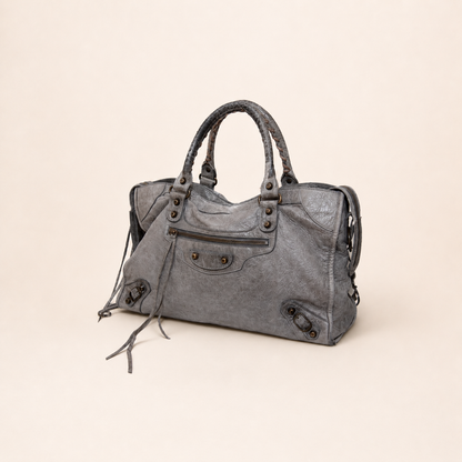 Balenciaga City Bag Grey Leather