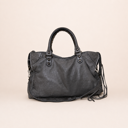 Balenciaga City Bag Grey Leather