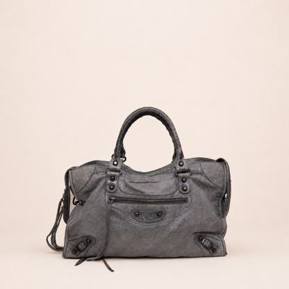 Balenciaga City Bag Grey Leather
