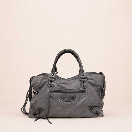 Balenciaga City Bag Grey Leather