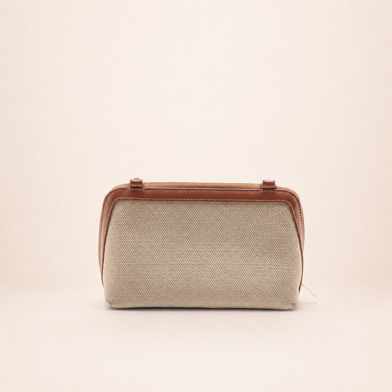 Celine Triomphe Canvas & Leather Chain Shoulder Bag