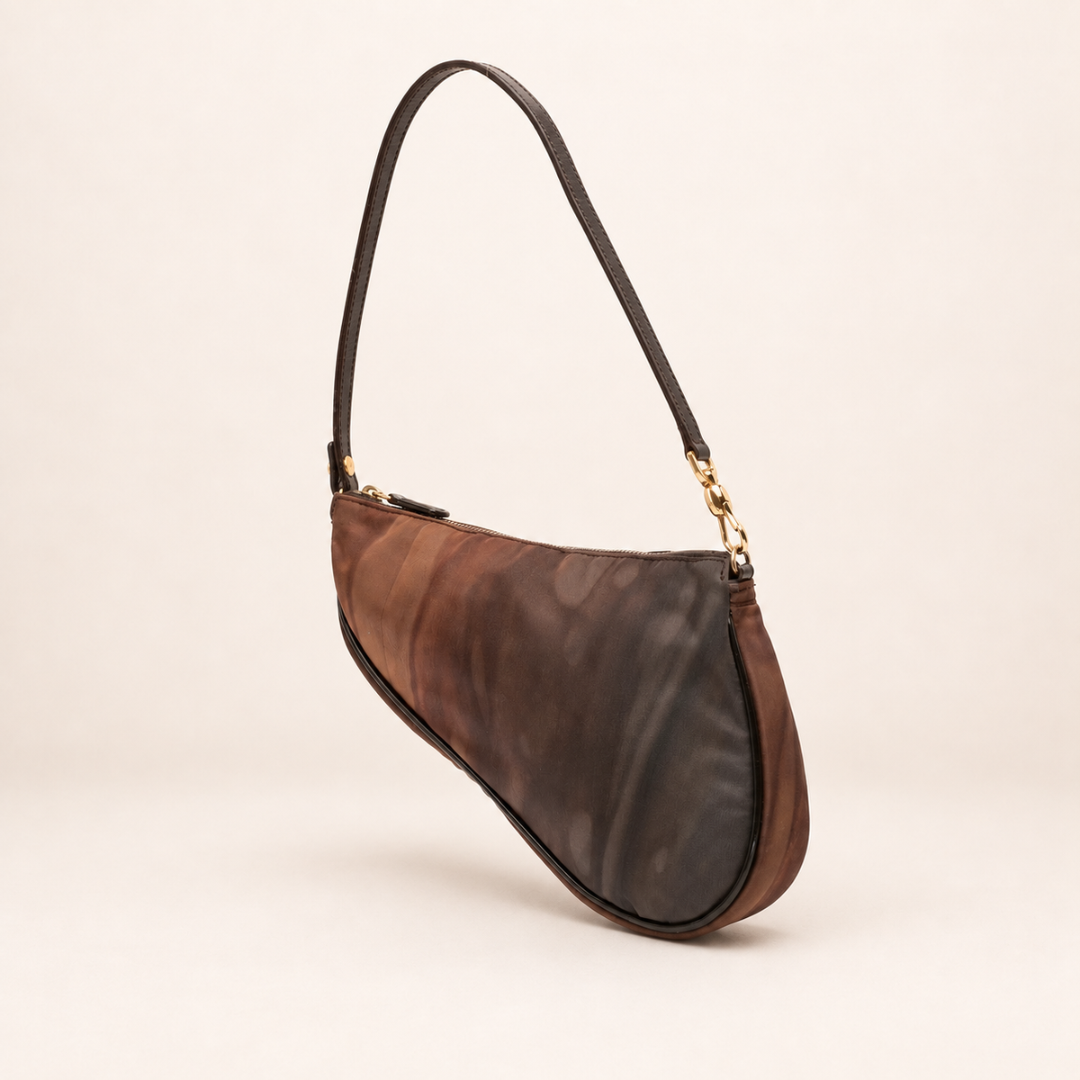 Dior-mini-saddle-printed-nylon-pochette-brown