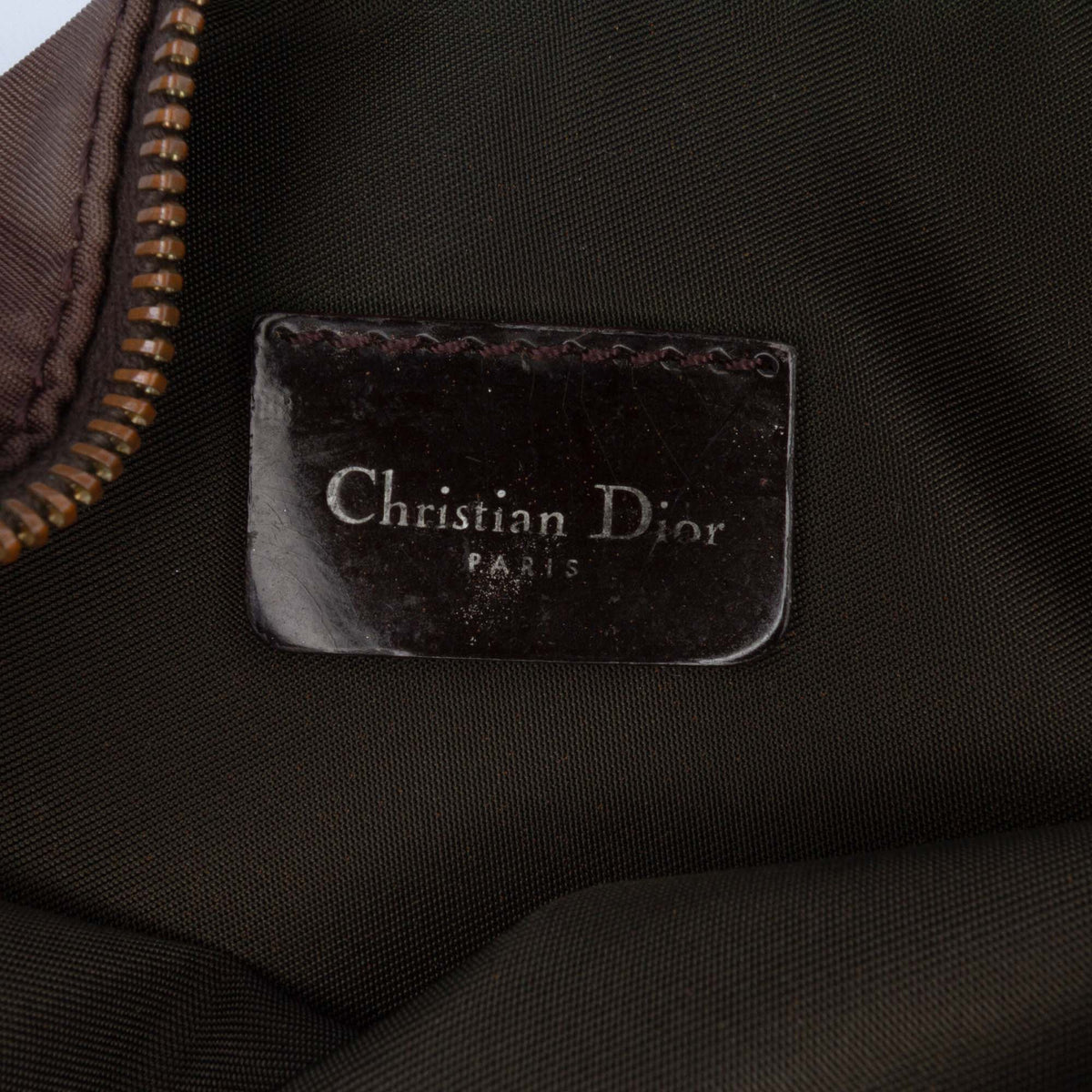 Dior-mini-saddle-printed-nylon-pochette-brown