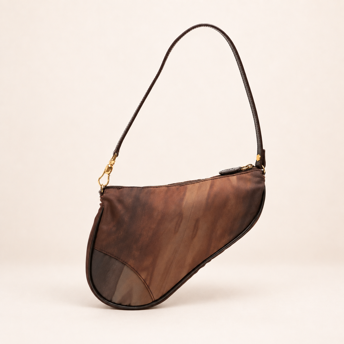 Dior-mini-saddle-printed-nylon-pochette-brown