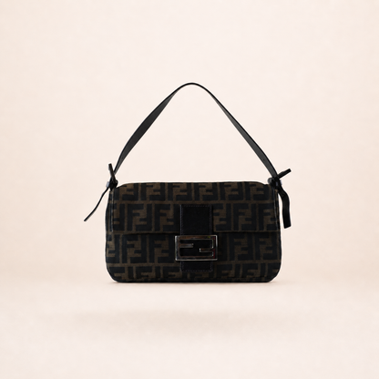 Vintage Fendi Baguette Monogram Zucca Bag Brown