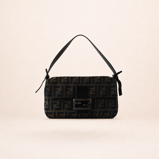 Vintage Fendi Baguette Monogram Zucca Bag Brown