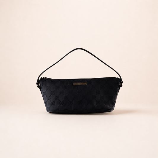 Vintage Gucci Boat Bag Black