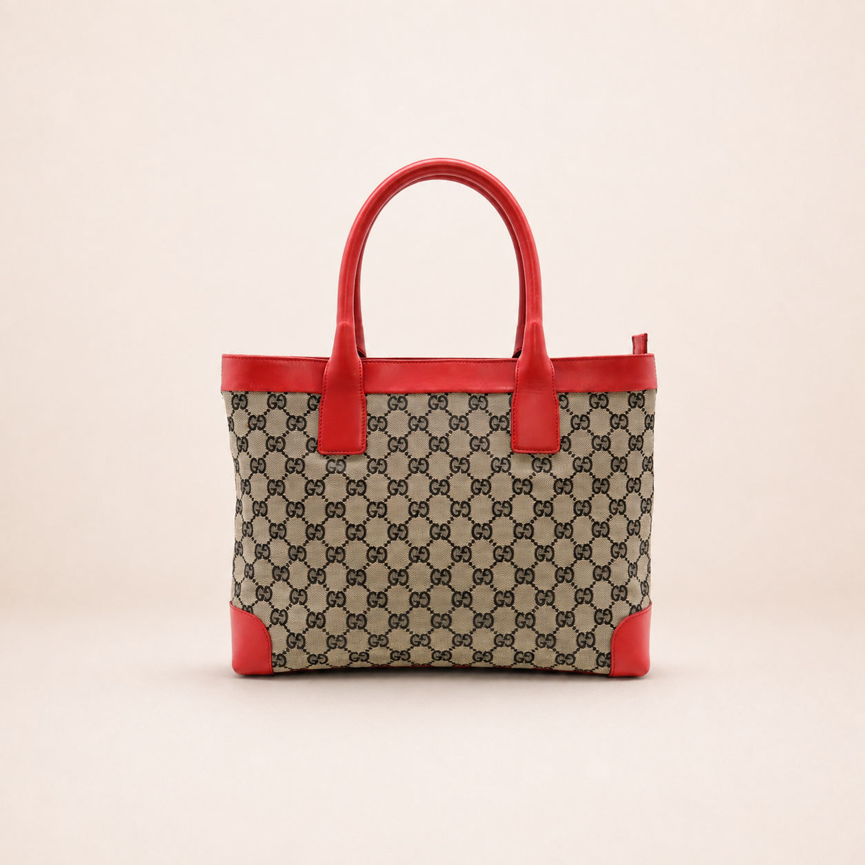 Gucci GG Canvas Tote Bag Red