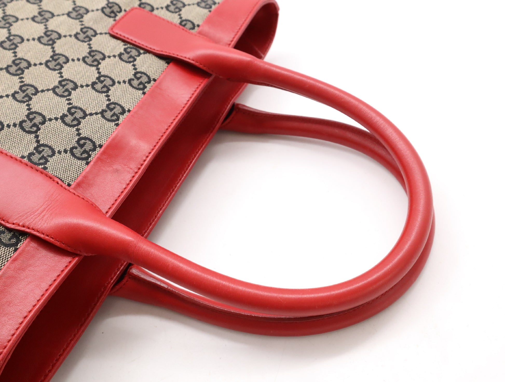 Gucci GG Canvas Tote Bag Red