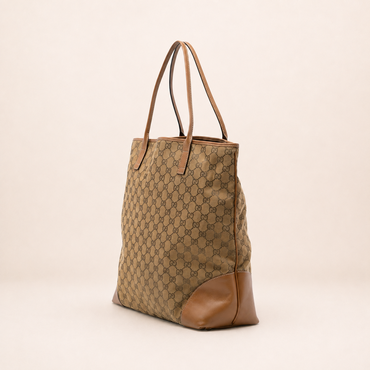 Gucci GG Canvas Tote Tan