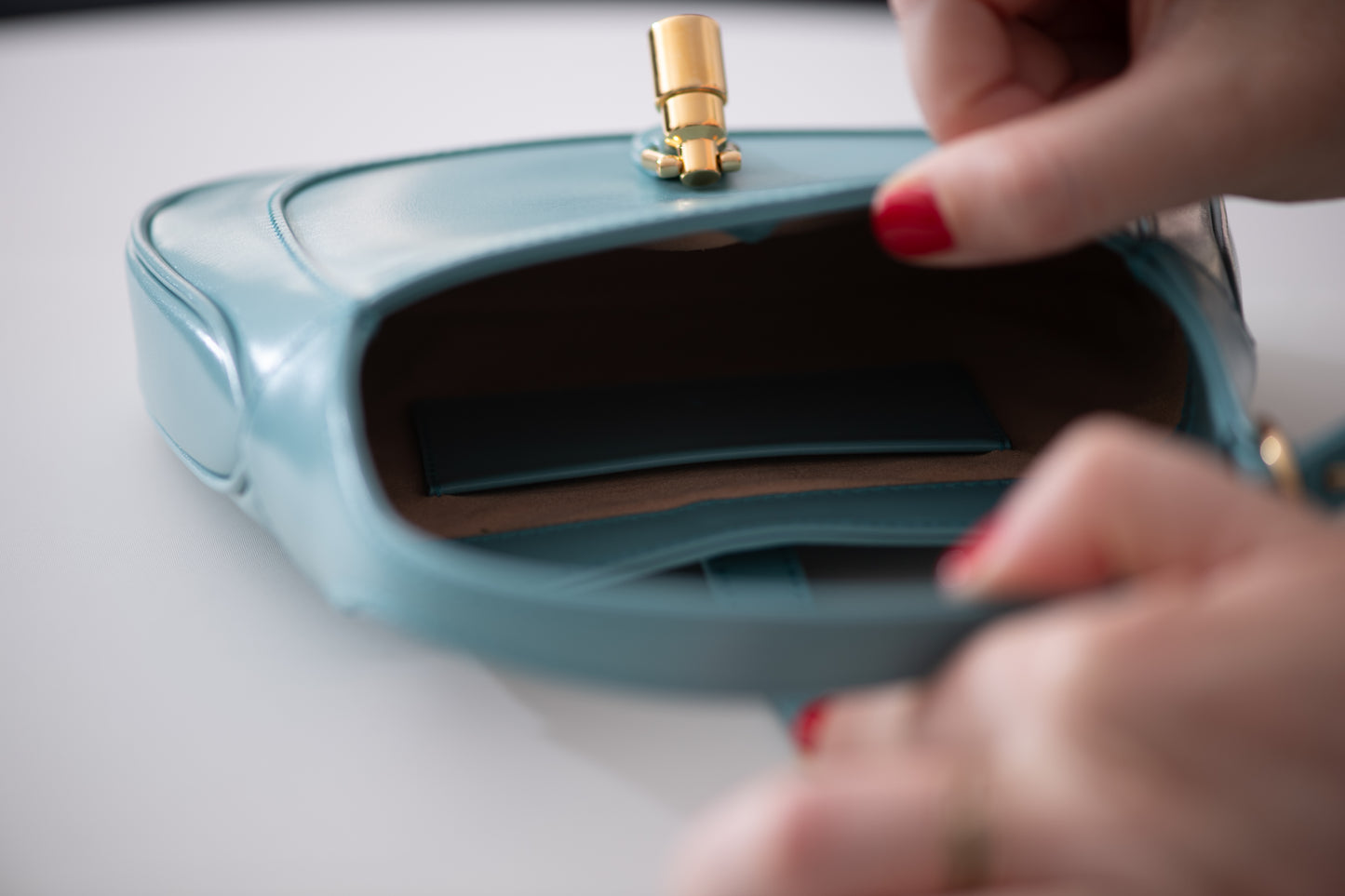 Gucci Jackie 1961 Baby Blue Leather Bag