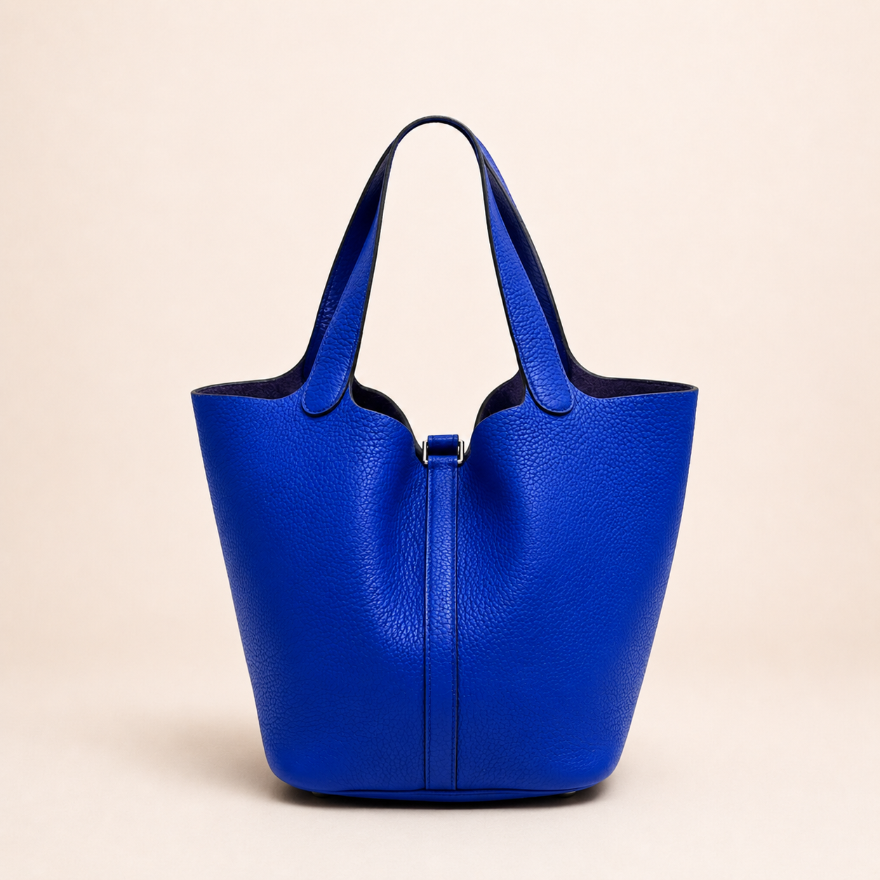 Hermes Picotin 22 Blue Leather Palladium Hardware