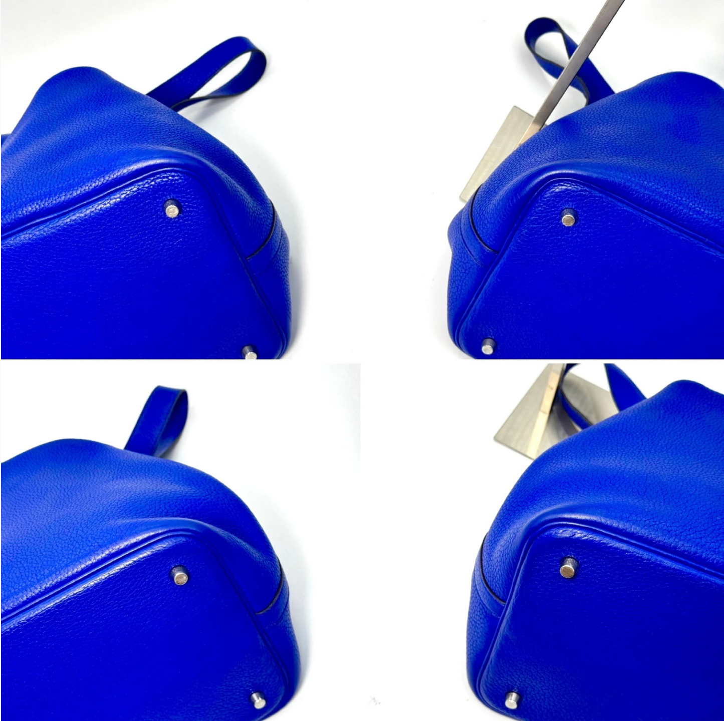 Hermes Picotin 22 Blue Leather Palladium Hardware
