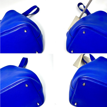 Hermes Picotin 22 Blue Leather Palladium Hardware
