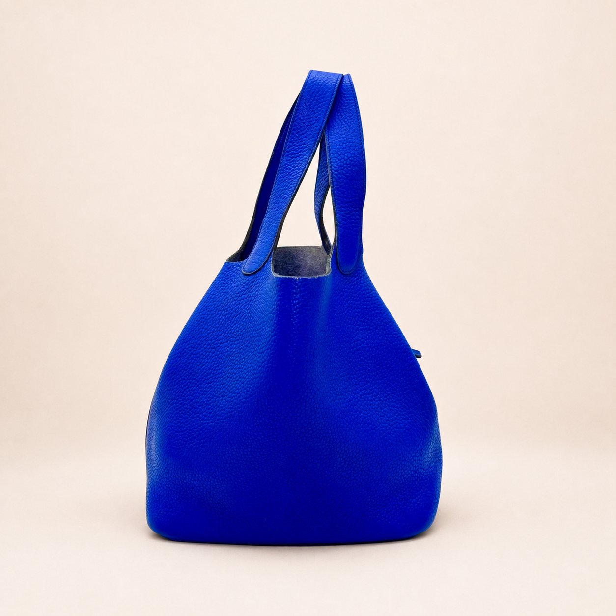 Hermes Picotin 22 Blue Leather Palladium Hardware