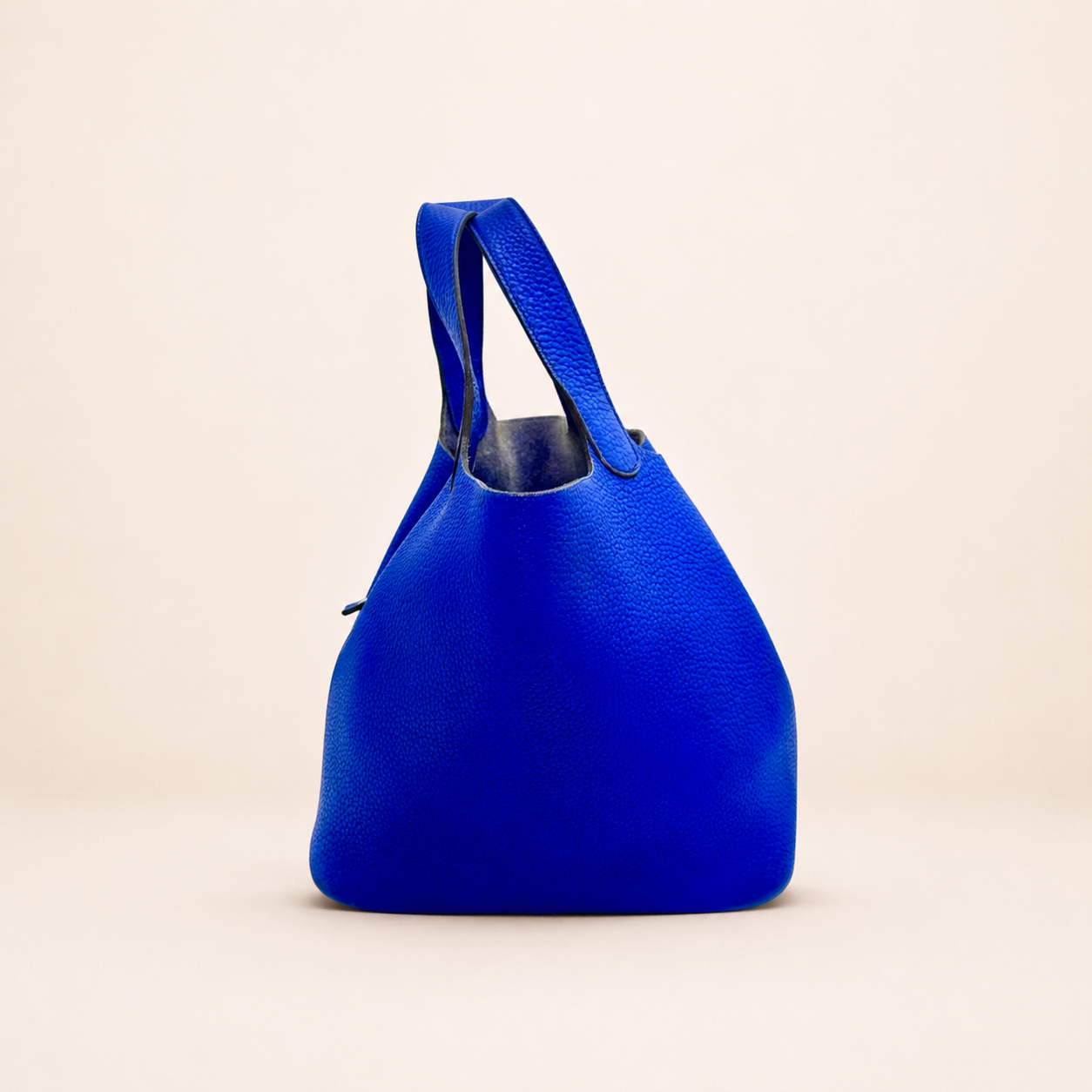 Hermes Picotin 22 Blue Leather Palladium Hardware