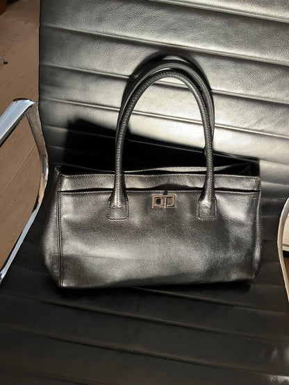 Chanel Executive 2.55 Tote Bag Black Caviar Leather