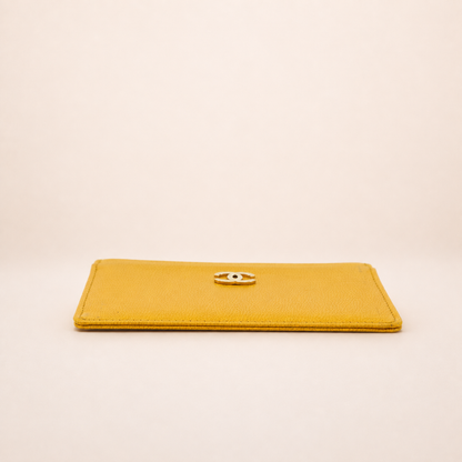 Vintage Chanel Card Holder Yellow