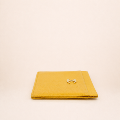 Vintage Chanel Card Holder Yellow