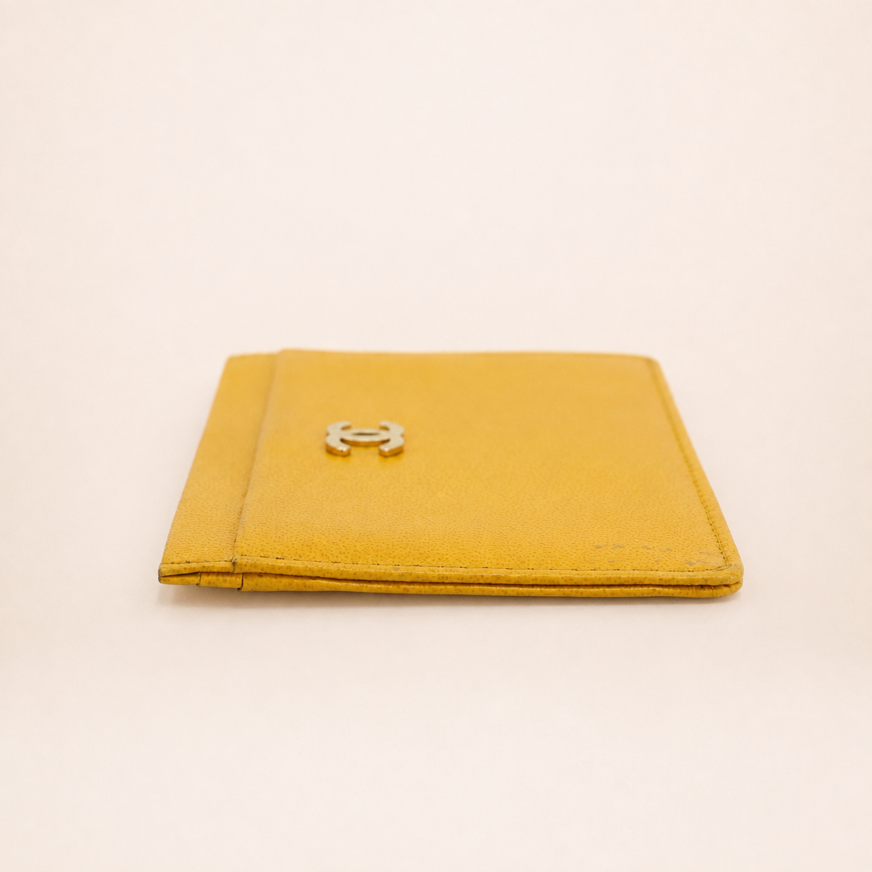Vintage Chanel Card Holder Yellow