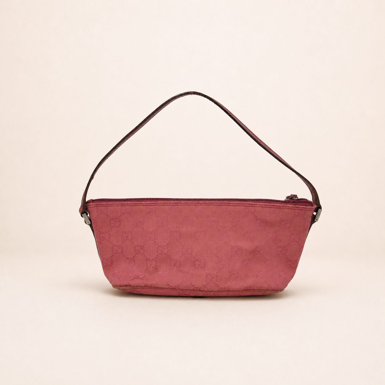 Vintage Gucci Boat Bag Pochette Pink