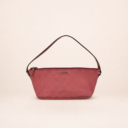 Vintage Gucci Boat Bag Pochette Pink