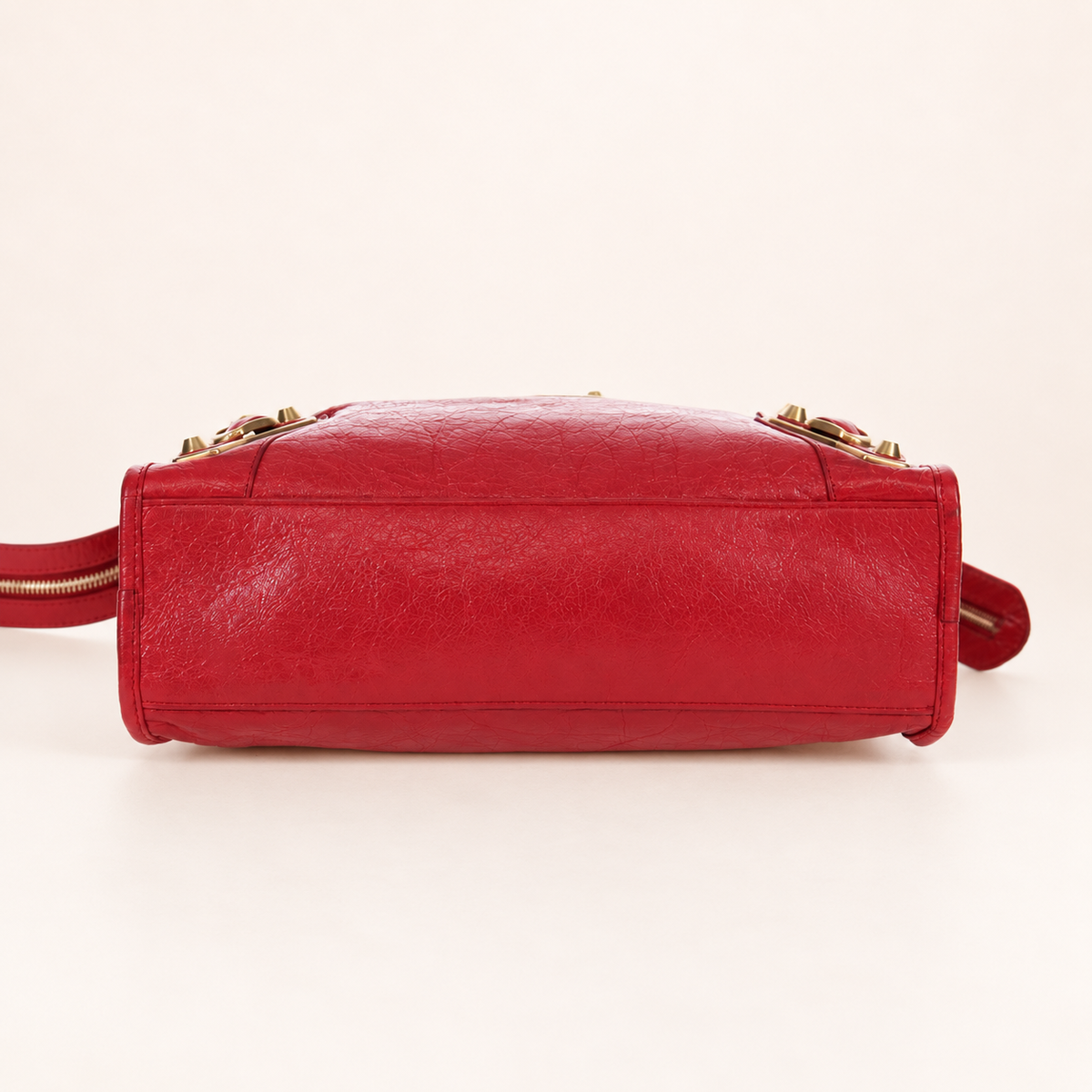 Balenciaga City Bag Red Gold
