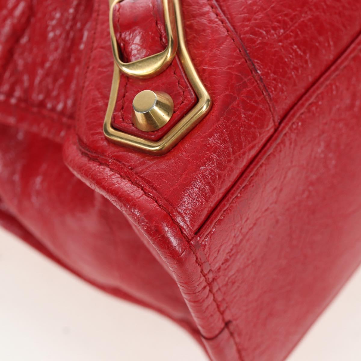 Balenciaga City Bag Red Gold