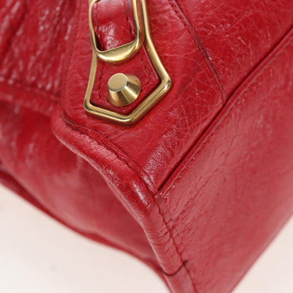 Balenciaga City Bag Red Gold