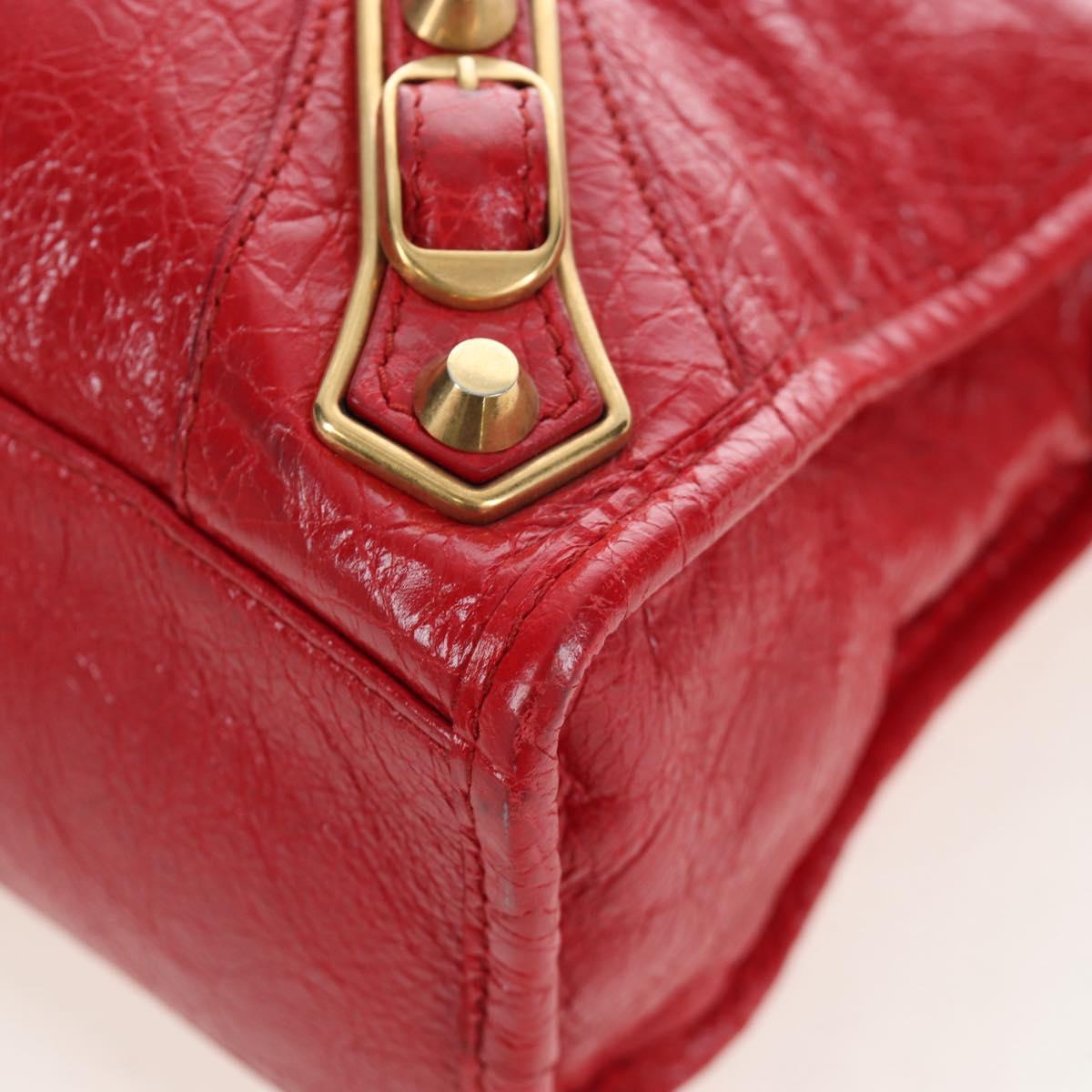 Balenciaga City Bag Red Gold