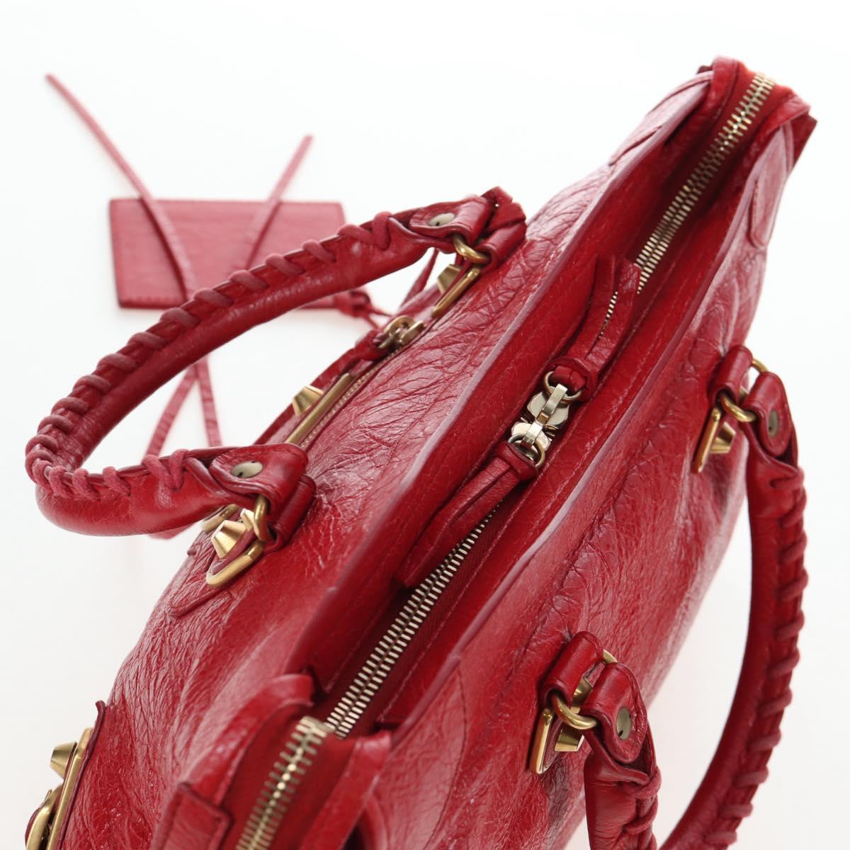Balenciaga City Bag Red Gold