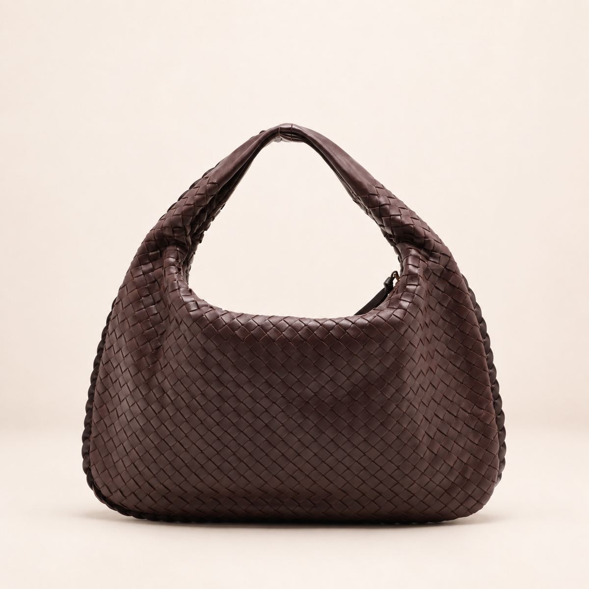 Bottega Veneta Intrecciato Hobo Bag Brown