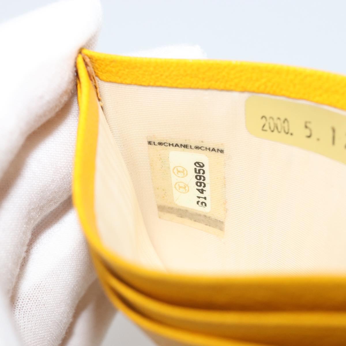 Vintage Chanel Card Holder Yellow