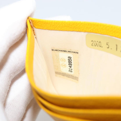 Vintage Chanel Card Holder Yellow