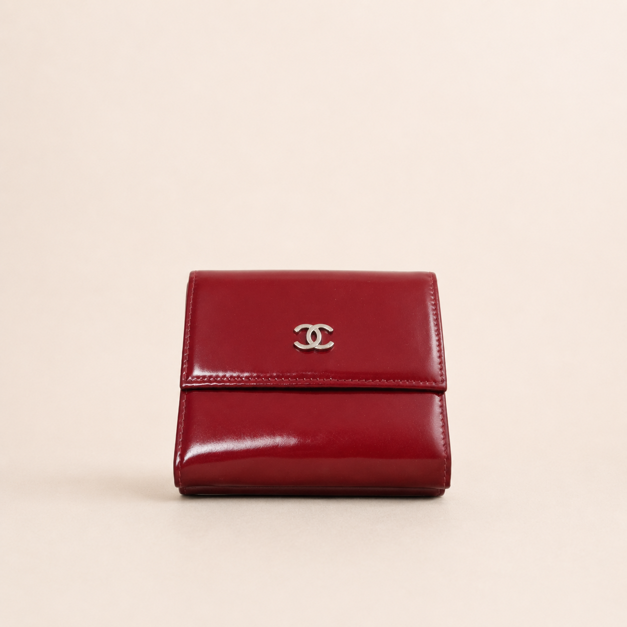 Vintage Chanel Red Leather Wallet