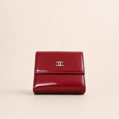 Vintage Chanel Red Leather Wallet