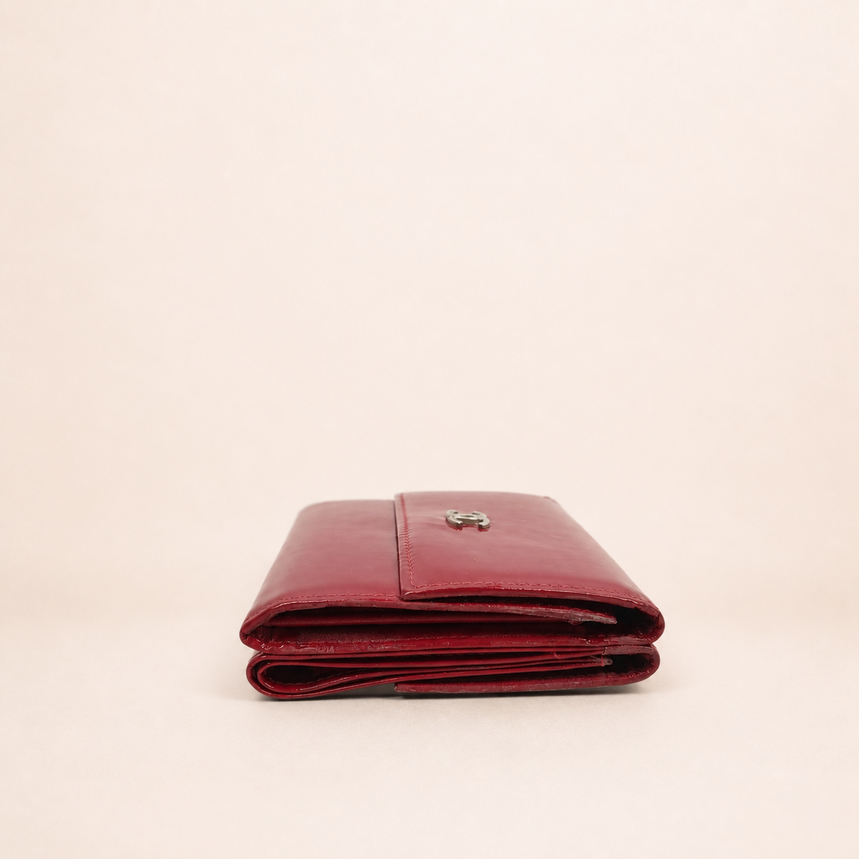 Vintage Chanel Red Leather Wallet