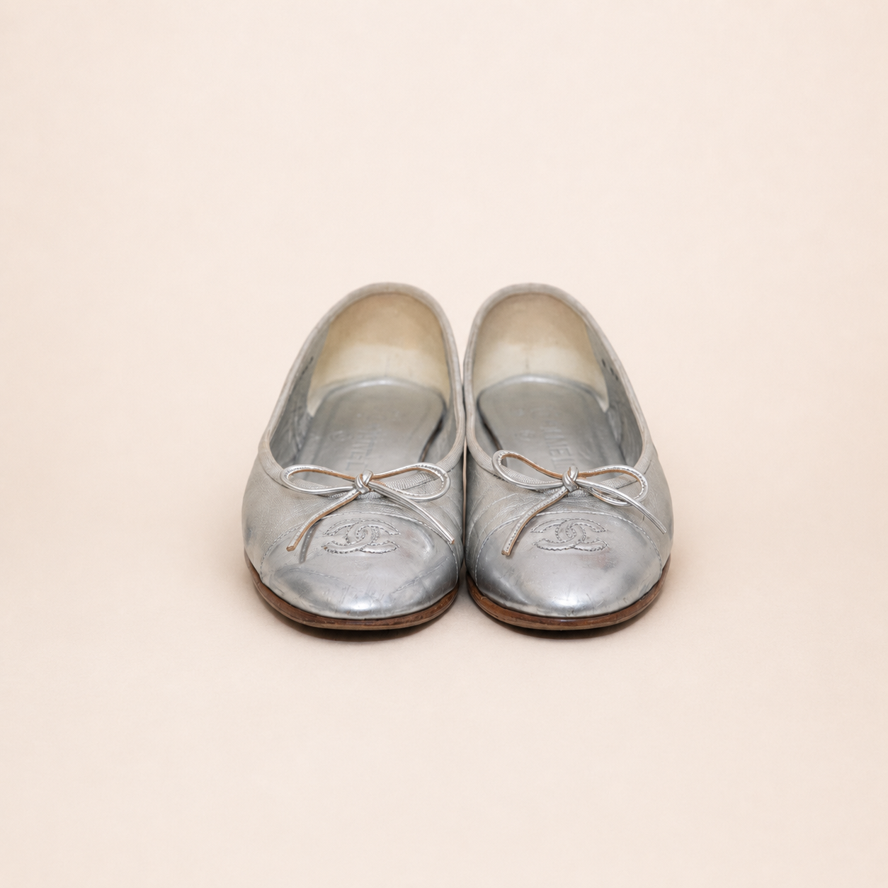 Chanel Ballerinas Silver