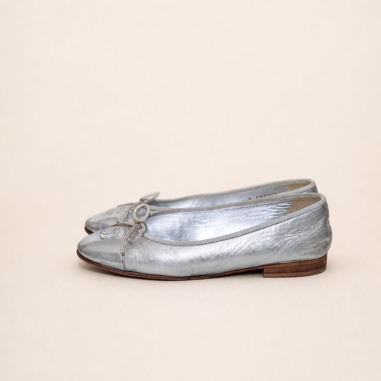 Chanel Ballerinas Silver