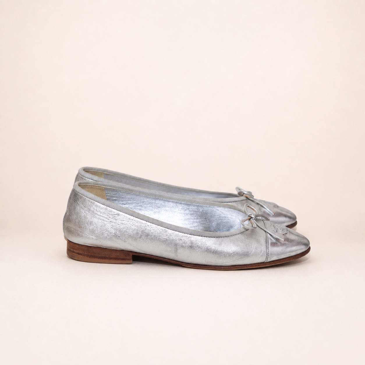 Chanel Ballerinas Silver